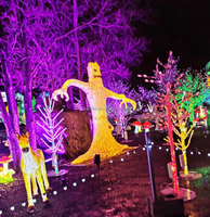 Weihnachtsdekorationsbeleuchtung individuelle goldene Regenbogen-Outdoor-3D-Geschenkbox dekorativ led Schatz Piraten-Kiste-Motiv-Lichtschachtel