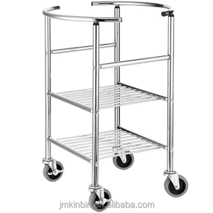 Stainless Steel Mobile Mixing Bowl Stand 2-Tier Storage Rack for Commercial <b>Kitchen</b> Bakery - Product Image 2