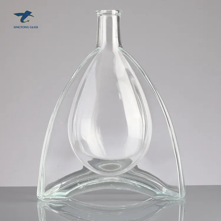 In Stock Decoration 1000Ml Brandy Glass Bottle With Custom Label