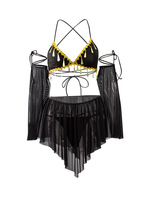 Kiss Me Angel Zomer Dameskleding Kanten Borduurwerk Uitgehold Perspectief Met Topjurk Kant Compleet Strandbikini Lingeries