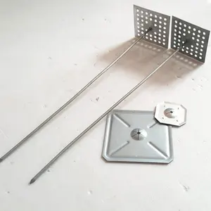 wall Insulation system 50 * 50 mm Perforated Base Insulation Pins with Round Speed Clips