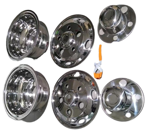 Cubierta de Rueda de Acero Inoxidable de 16 Pulgadas para Mitsubishi, Acabado Pulido, Instalación con Pernos, para Autobús FUSO ECanter/Coaster - Product Image 1
