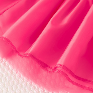 Baby Girl's Rose <b>Red</b> <b>Sequined</b> Dress Off-Shoulder Ruffled Mesh Skirt Sweet Princess Style Party Dress 0-4Y - Product Image 6