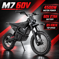 Moto tout-terrain électrique pour adultes, batterie lithium 60V, moteur central sans balais, 1680*800*1050MM, motos électriques tout-terrain