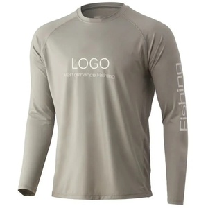 Chemise de pêche à manches longues bleu clair, t-shirts de pêche avec logo personnalisé, unisexe, t-shirt de pêche UPF - Product Image 2
