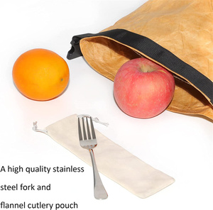 Sac à lunch réutilisable avec matériau tyvek marron résistant à l'eau, fourre-tout isolé pour le travail de bureau, le pique-nique et l'extérieur - Product Image 3