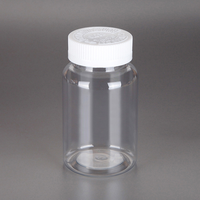 Conteneur en plastique pour gommes de compléments alimentaires, 150 ml, 150 cc, 5 oz, 250 ml, flacon pour pilules en PET avec couvercles à rabat
