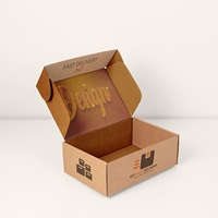 Boîte en carton ondulé noir personnalisée avec logo imprimé, en matériaux recyclés, pour l'emballage d'expédition e-commerce portable, chaussures, vêtements, sous-vêtements, chaussettes
