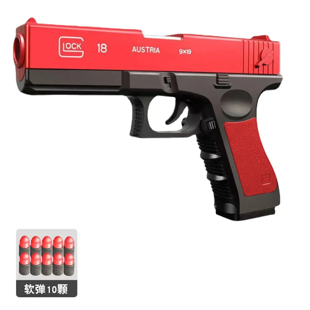 2023 Novo M1911 Glock Soft Bullet Toy Gun Shell Ejeção Espuma Dardos Blaster Pistola Airsoft Manual Arma Com Silenciador Para Criança Adulto
