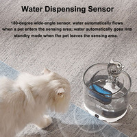 Fontaine à eau pour animaux de compagnie en plastique transparent avec circulation d'eau USB, filtre inclus, OEM ODM