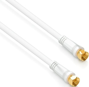 <span class=keywords><strong>Cable</strong></span> Coaxial Digital <span class=keywords><strong>SAT</strong></span> con Conector F para Antena de <span class=keywords><strong>TV</strong></span>, Router, Módems, Compatible con HD 4K UHD DVB - Alta Calidad - Product Image 1