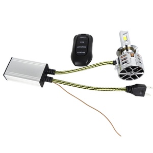หลอดไฟหน้ารถยนต์ Y3D แบบสามหลอดทองแดง พร้อมรีโมทคอนโทรล 150W 90W 65W ไฟ LED กระพริบอัตโนมัติ สำหรับอุปกรณ์ตกแต่งรถยนต์ - Product Image 5
