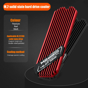 โซลิดสเตทฮาร์ดดิสก์ฮีทซิงค์ M.2,อลูมิเนียมอัลลอยด์คูลเลอร์แผ่นระบายความร้อนหม้อน้ำระบายความร้อนสำหรับ PCIE 2280 SSD - Product Image 4
