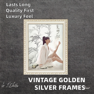 Cổ Cổ Điển Hình Ảnh Bằng Gỗ Khung Cho Ảnh Cưới Độc Đáo 60X80 70X100Cm Hiển Thị Bạc Vàng Thiết Kế Độc Đáo Rắn Gỗ - Product Image 3
