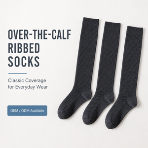 Cotton Spring Mesh Crew <strong>Socks</strong>-Breathable Knitted Casual <strong>Socks</strong> Mid-Calf Length Class 2 Compression For Daily Wear - Product Image 1