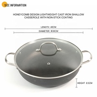 Marmites de cuisine antiadhésives écologiques, ustensiles de cuisine en fonte, vente en gros