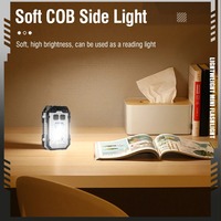 LLavero LED portátil EDC linterna luz de trabajo tipo C Mini antorcha recargable con imán PenClip Camping linterna de bolsillo