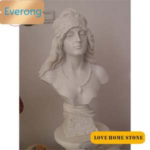 Statue en marbre de sculpture sur pierre de jardin célèbre bon marché Sculpture en marbre italienne pour femme - Product Image 5