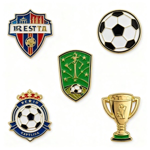 Pins de Solapa Esmaltados Personalizados con Diseño del Trofeo de Fútbol Mundial, Impresión UV, Letras Clásicas, Insignia Metálica, Broche, Emblema, Artesanía Metálica - Product Image 2