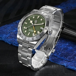 Reloj de Lujo para Hombre San Martin SN0054-G-C NH34 BB GMT con Esfera de Color, Reloj Mecánico Automático de Negocios con Fecha de Zafiro BGW9 - Product Image 5