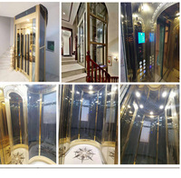 Ascenseur de luxe en acier inoxydable pour bâtiments commerciaux, hôtels, appartements – Grande vitesse, grand espace, traction sans engrenages