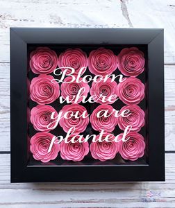 Đen bóng gỗ hộp 14x14 inch với <span class=keywords><strong>16</strong></span> hoa giấy lưu trữ màu đen & khung hiển thị cho bức chân dung - Product Image 1