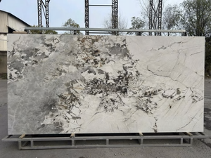 YDSTONE Luxury Pandora White <strong>Sintered</strong> <strong>Stone</strong> Large Format Slab Marble Vein <strong>Stone</strong> for Floor Wall Countertop Vanity Top - Product Image 1