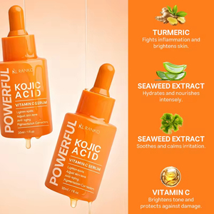 Suero Facial con Ácido Kójico, Vitamina C, Cúrcuma, Ácido Hialurónico y Glicerina, <span class=keywords><strong>Corrector</strong></span> de Manchas Oscuras, Iluminador y Antienvejecimiento - Product Image 3