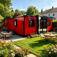 Maison conteneur pliable à double aile FLKT avec salle de bain, cuisine, villa modulaire préfabriquée de luxe