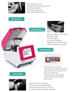 Genvet VP100 자동 수의학 화학 분석기 터치 스크린 생화학 시험기 동물 클리닉 실험실 사용 - Product Image 6