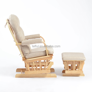 Fauteuil à bascule moderne en bois avec fonctions inclinables et réglables portables pour salon - Product Image 4