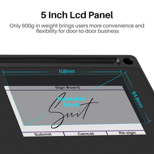 Huion DS510 5 pollici <span class=keywords><strong>penna</strong></span> elettronica digitale paperless firma <span class=keywords><strong>pad</strong></span> per banca hotel - Product Image 5