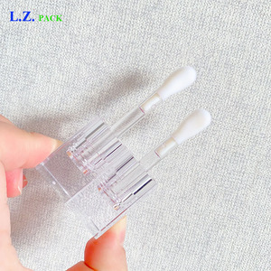 Tubos <span class=keywords><strong>de</strong></span> Brillo Labial Cuadrados Transparentes <span class=keywords><strong>de</strong></span> 6ml, 8ml y 10ml con Pincel Grande, <span class=keywords><strong>Precio</strong></span> <span class=keywords><strong>de</strong></span> Promoción LZ Pack, Etiqueta Privada, Envases Únicos para Brillo Labial - Product Image 6