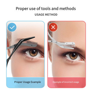Ciseaux à <span class=keywords><strong>sourcils</strong></span> sûrs avec peigne, en acier inoxydable, anti-rayures, coupe-précision <span class=keywords><strong>pour</strong></span> débutants, outil professionnel de toilettage des <span class=keywords><strong>sourcils</strong></span> - Product Image 4