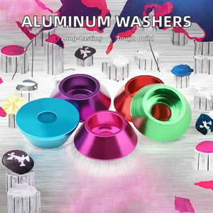 M2 nhôm máy giặt CNC gia công countersunk đầy màu sắc hợp kim phẳng Đầu Nón cup ổ cắm vít Gasket bền cung cấp - Product Image 2