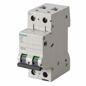 Disjoncteur bipolaire CA 10A 5SL42107RC avec courbe de type C et capacité de coupure de 10kA - Product Image 1