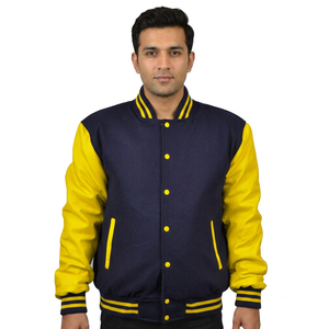 MensWomens Custom Varsity <b>Jacket</b> Wool + Leather Winter Thermal Coats 100% Polyester <b>Lined</b> Bulk Quantity Plus Size Options - Product Image 1