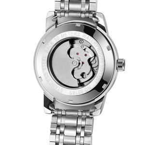 Montre mécanique automatique Forsining 6018 pour homme, bracelet en métal, tourbillon, lumineuse, avec diamants artificiels - Product Image 6