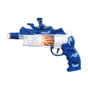도매 어린이 전기 장난감 acousto-light 시뮬레이션 소년 권총 야간 시장 빛나는 여덟 톤 총