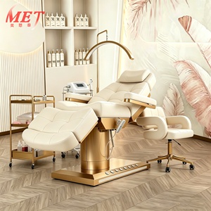 Meientai <span class=keywords><strong>Lit</strong></span> <span class=keywords><strong>de</strong></span> Beauté Électrique <span class=keywords><strong>de</strong></span> Luxe à Base Dorée, <span class=keywords><strong>Lit</strong></span> <span class=keywords><strong>de</strong></span> Massage en Cuir, <span class=keywords><strong>Lit</strong></span> <span class=keywords><strong>de</strong></span> Salon pour Soins du Visage et Extensions <span class=keywords><strong>de</strong></span> Cils, Lits <span class=keywords><strong>de</strong></span> Beauté - Product Image 5