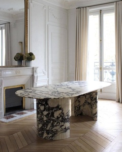<span class=keywords><strong>Tavolo</strong></span> da Pranzo in Marmo Calacatta Viola Stile Francese Naturale, <span class=keywords><strong>Design</strong></span> Moderno Importato dall'Italia, <span class=keywords><strong>Tavolo</strong></span> <span class=keywords><strong>Rettangolare</strong></span> per 8 Persone - Product Image 1