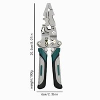 Pince à dénuder pliable 12 en 1, outil de coupe électrique multifonction, outil de câblage, réparation domestique