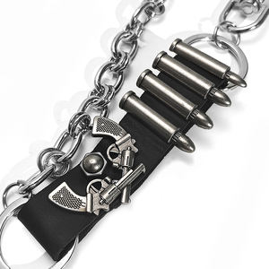 إكسسوارات جينز مخصصة سبائك الزنك تصميم رصاصة سلسلة محفظة الموضة الهيب البوب سلسلة السراويل المعدنية لملابس الشارع - Product Image 2