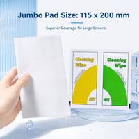 1+2 Kuru Islak Mikrofiber Temizlik Mendilleri Bireysel Paket Anti-statik Alkol Ekran Koruyucu Kurulum Mendilleri PC Laptop için