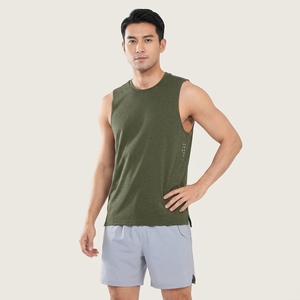 Débardeur sans manches pour homme, écologique, anti-UV, en coton doux, pour la gym, la musculation, respirant, pour l'entraînement sportif, décontracté - Product Image 1