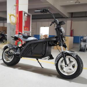Ban lemak kursi ganda, motor skuter listrik daya tinggi Chopper untuk dewasa