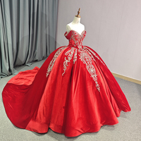 Jancember 6755 Robes De Soirée Traditionnelles À Motif De Dentelle Rouge Vestidos De Noite De Luxo
