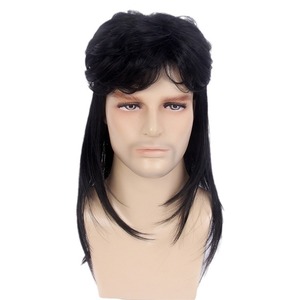 Perruque longue rétro européenne et américaine des années 80 pour hommes Perruque Halloween <span class=keywords><strong>Disco</strong></span> Rock Perruque Joedirt transfrontalière - Product Image 4