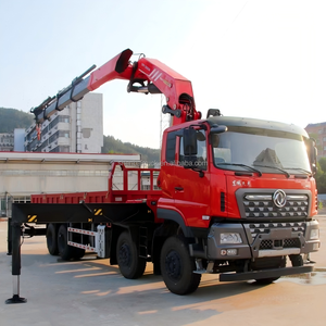 <span class=keywords><strong>Prix</strong></span> d'usine Dongfeng 8x4 Camion de transport lourd avec <span class=keywords><strong>grue</strong></span> <span class=keywords><strong>Palfinger</strong></span> 27 tonnes à flèche articulée hydraulique, moteur et boîte de vitesses Cummins - Product Image 1
