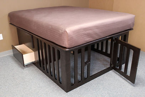 Camas perreras de madera integradas personalizadas con compartimentos de almacenamiento para personas y mascotas Estilo de diseño chino - Product Image 6